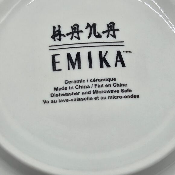 Emika Floral 8.25in Asian Ceramic Ramen Noodle Bowl Set Of 2pc White Dusty Rose - Picture 4 of 13